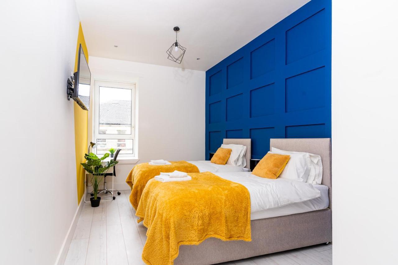 Cheerful 2 Bedroom Homely Apartment, Sleeps 6 Guest Comfy, 3X Double Bed, Parking, Free Wifi, Suitable For Business, Leisure Guest,Glasgow, Glasgow West End, Near City Centre Bagian luar foto